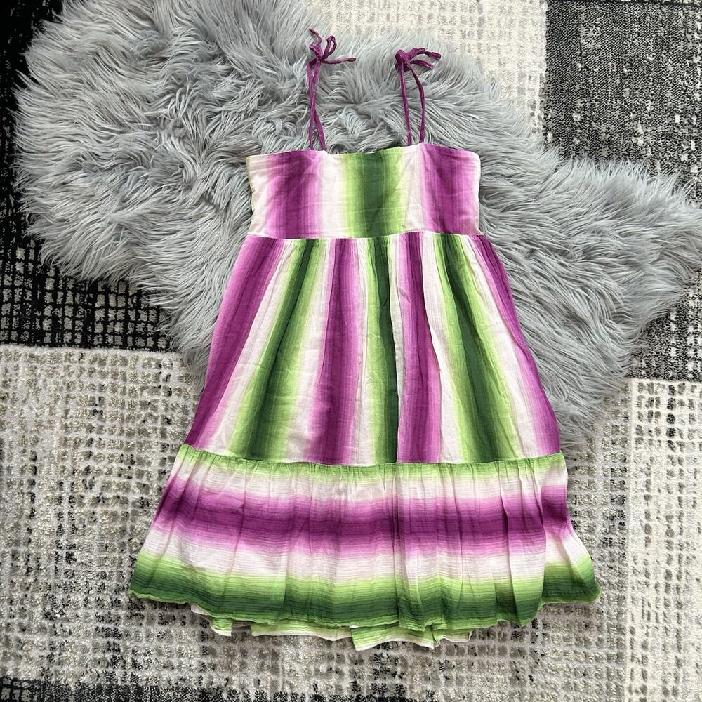 Janie and Jack The Baja Smocked Sundress Dress Size 14 ombré striped (Retail$69)